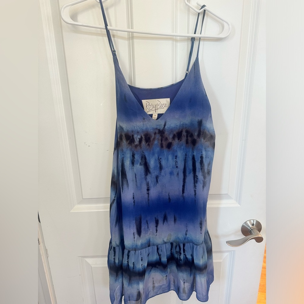 Rory Beca XS Blue Tie Dye spaghetti strap dress